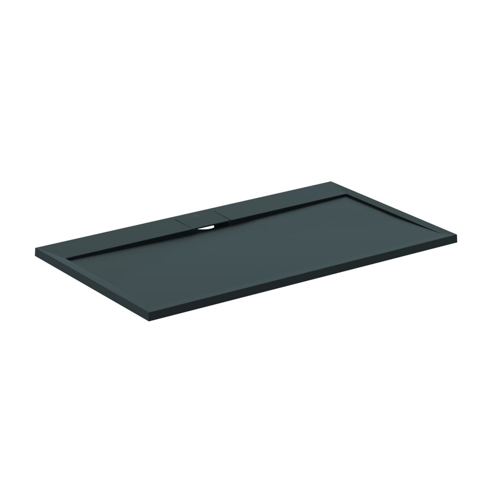 Cadita de dus dreptunghiulara Ideal Standard i.life Ultra Flat S negru intens 140x80 cm