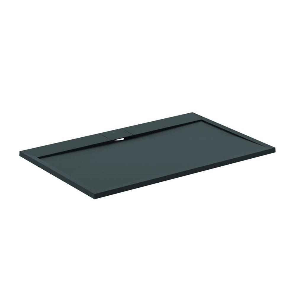 Cadita de dus dreptunghiulara Ideal Standard i.life Ultra Flat S negru intens 140x90 cm