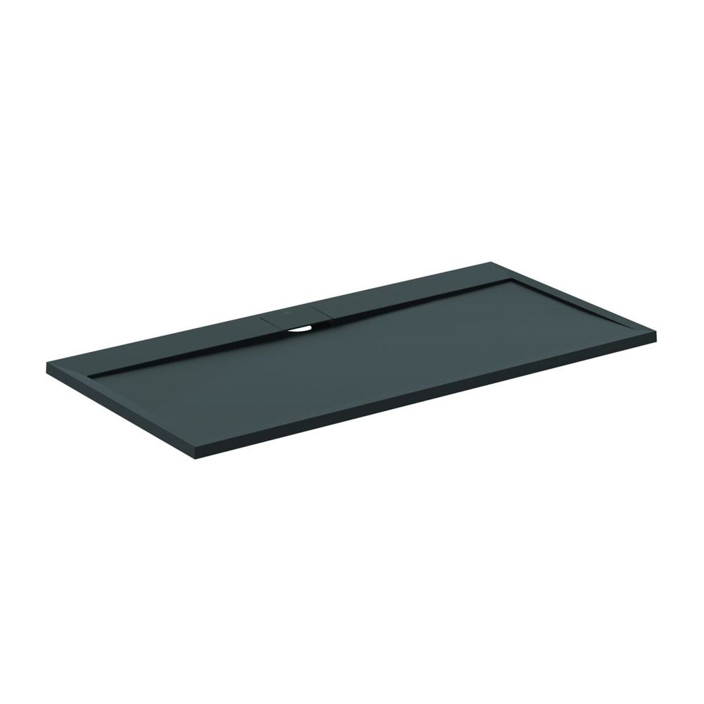 Cadita de dus dreptunghiulara Ideal Standard i.life Ultra Flat S negru intens 160x80 cm