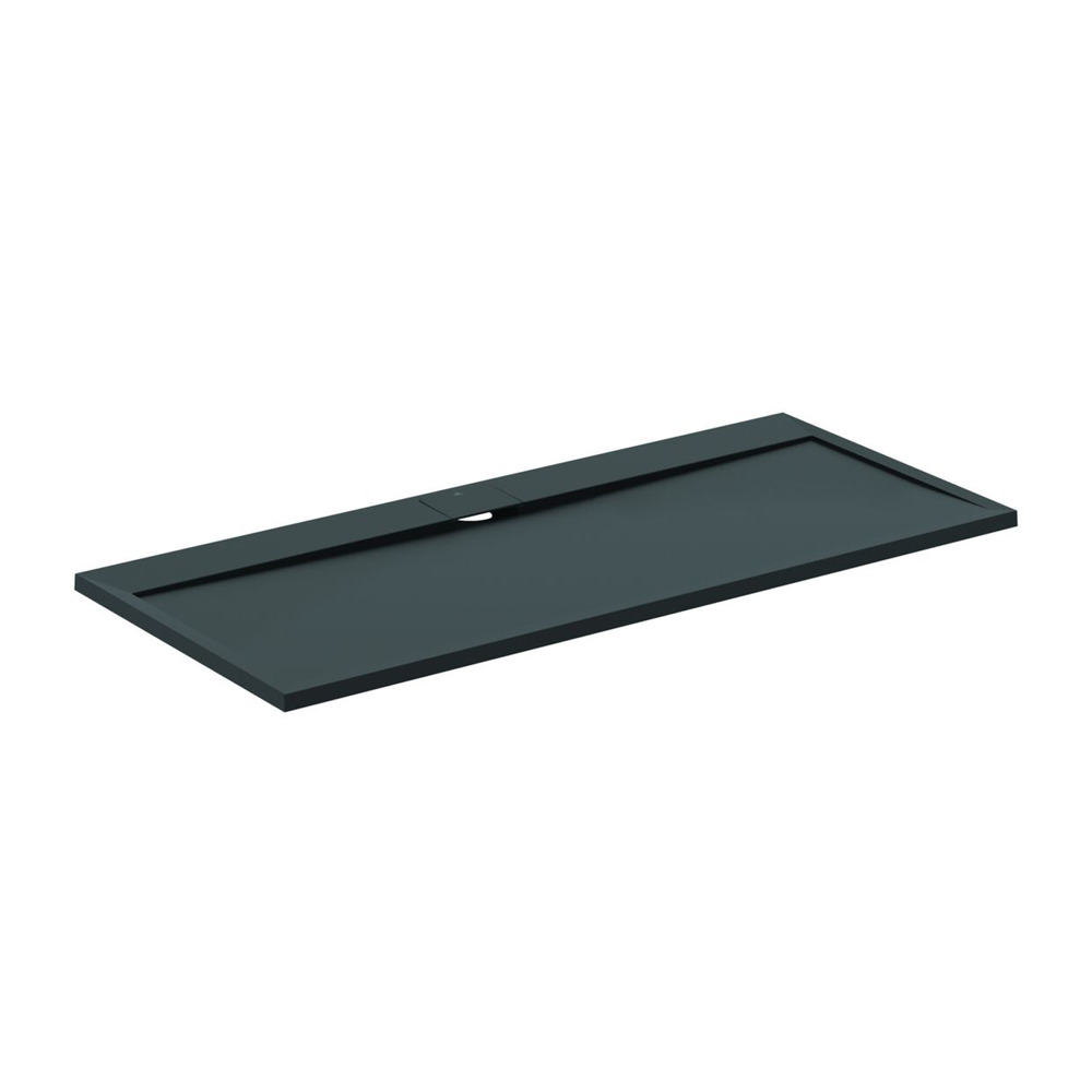 Cadita de dus dreptunghiulara Ideal Standard i.life Ultra Flat S negru intens 180x80 cm