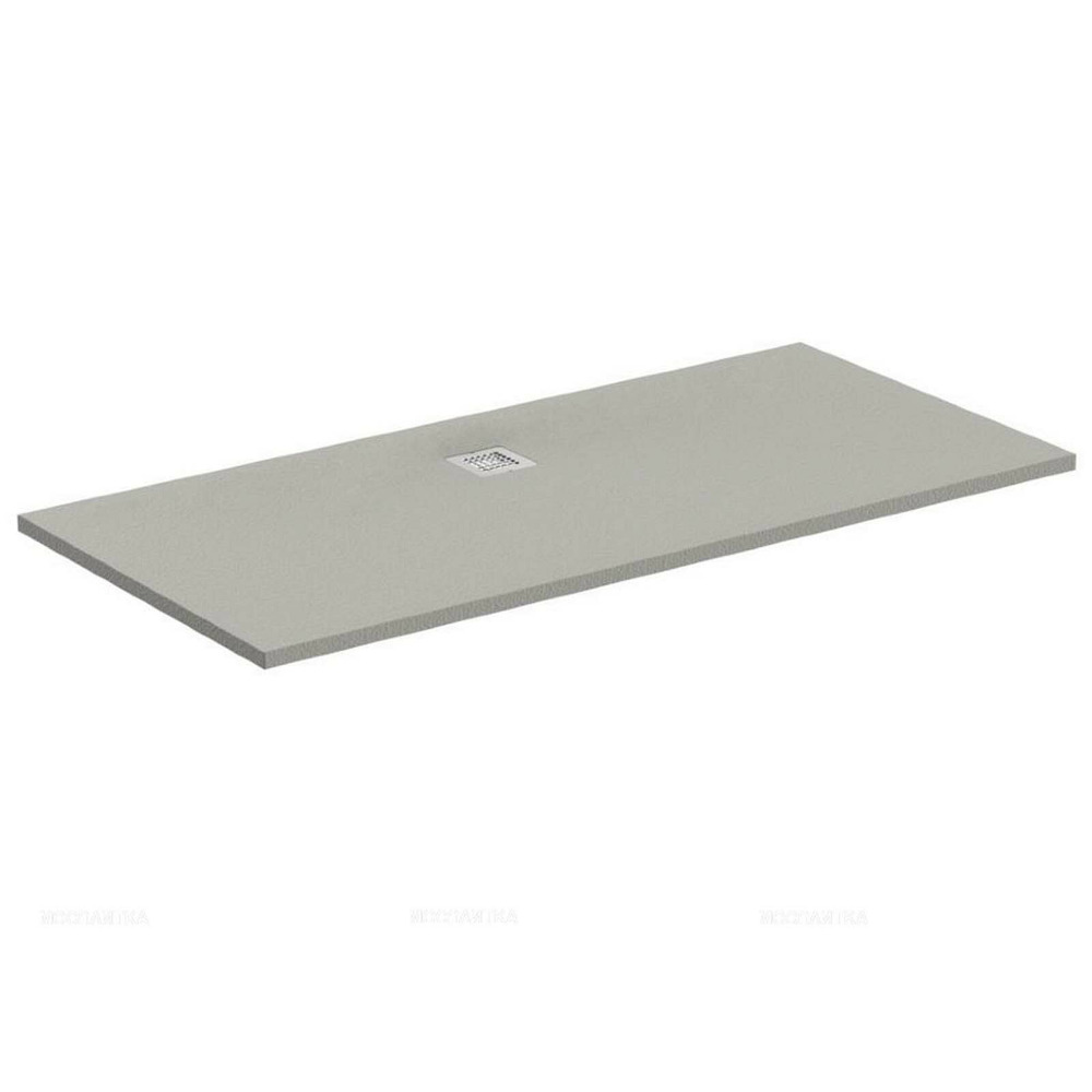 Cadita de dus dreptunghiulara Ideal Standard Ultra Flat S 170x80 cm gri asfaltic