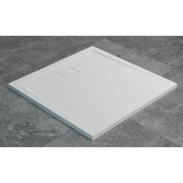 Cadita de dus patrata alb SanSwiss Livada W20Q 80x80 cm slim picture - 2