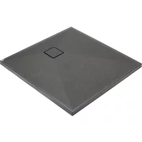 Cadita de dus patrata Deante Correo din granit antracit 80x80 cm