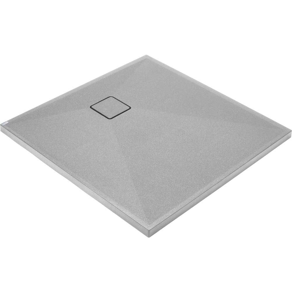 Cadita de dus patrata Deante Correo din granit gri 80x80 cm