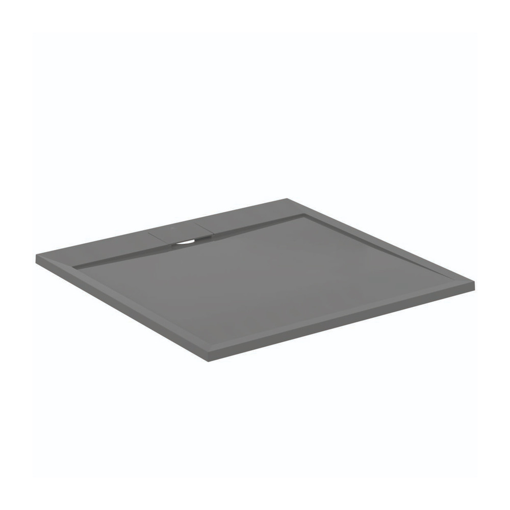 Cadita de dus patrata Ideal Standard i.life Ultra Flat S gri asfaltic 100x100 cm