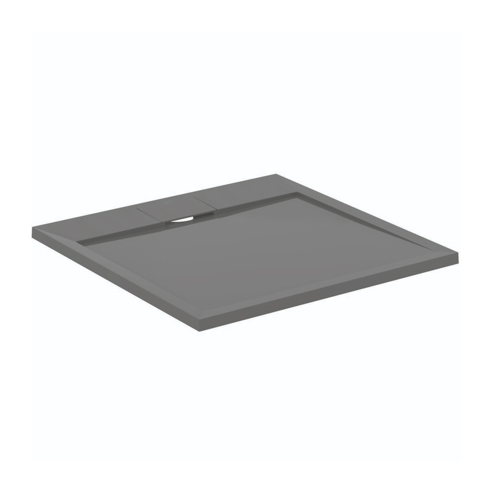Cadita de dus patrata Ideal Standard i.life Ultra Flat S gri asfaltic 80x80 cm