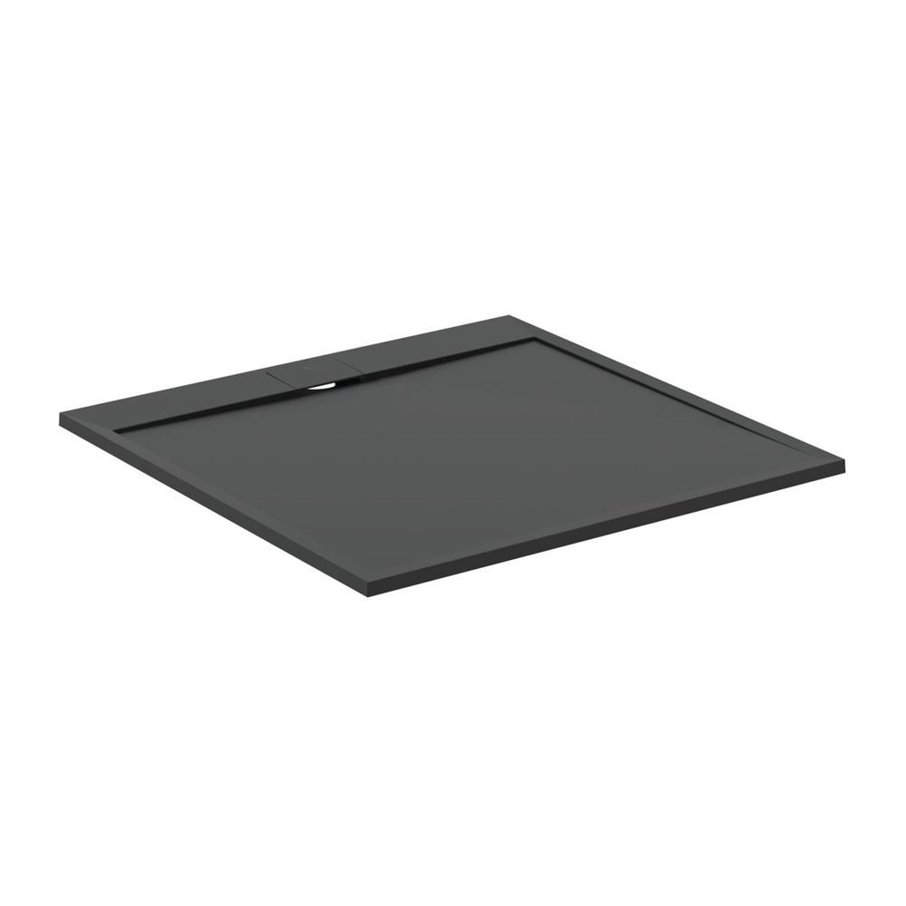 Cadita de dus patrata Ideal Standard i.life Ultra Flat S negru intens 120x120 cm