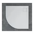 Cadita de dus semirotunda alb SanSwiss Livada W20A 90x90 cm slim picture - 1