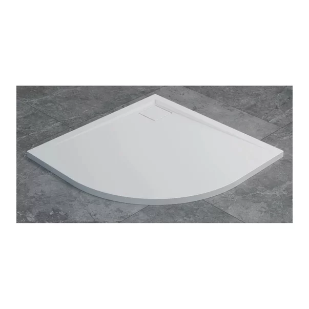Cadita de dus semirotunda alb SanSwiss Livada W20A 90x90 cm slim picture - 2