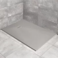 Cadita dus compozit dreptunghiulara Radaway Kyntos F 120x100 cm gri ciment