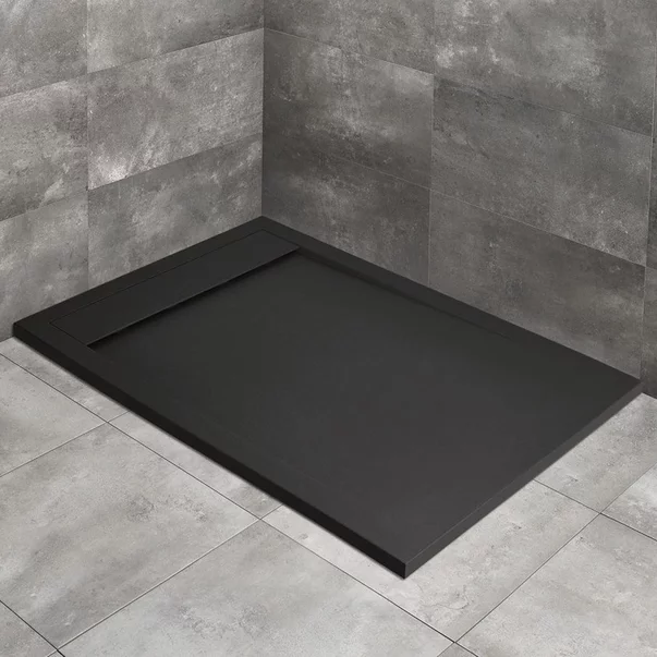Cadita dus compozit dreptunghiulara Radaway Teos F 140x70 cm negru
