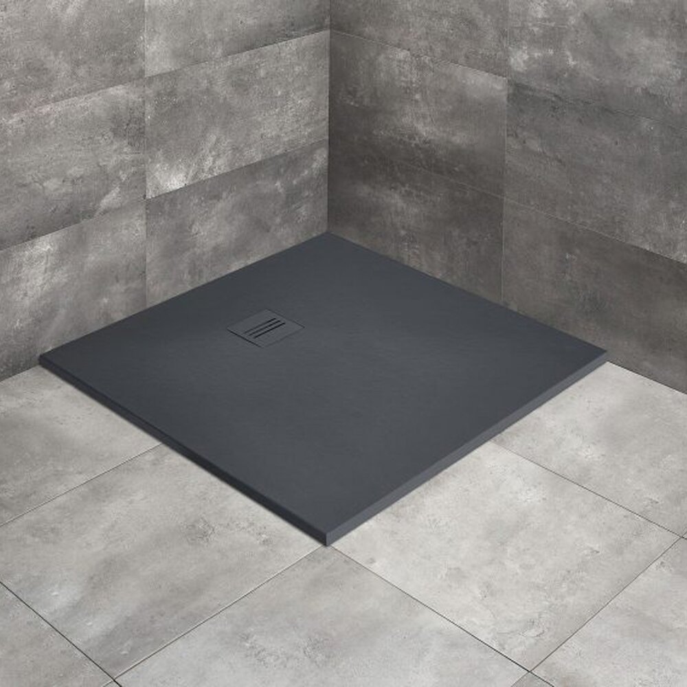 Cadita dus compozit patrata Radaway Kyntos C 100x100 cm antracit