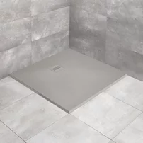 Cadita dus compozit patrata Radaway Kyntos C 80x80 cm gri ciment