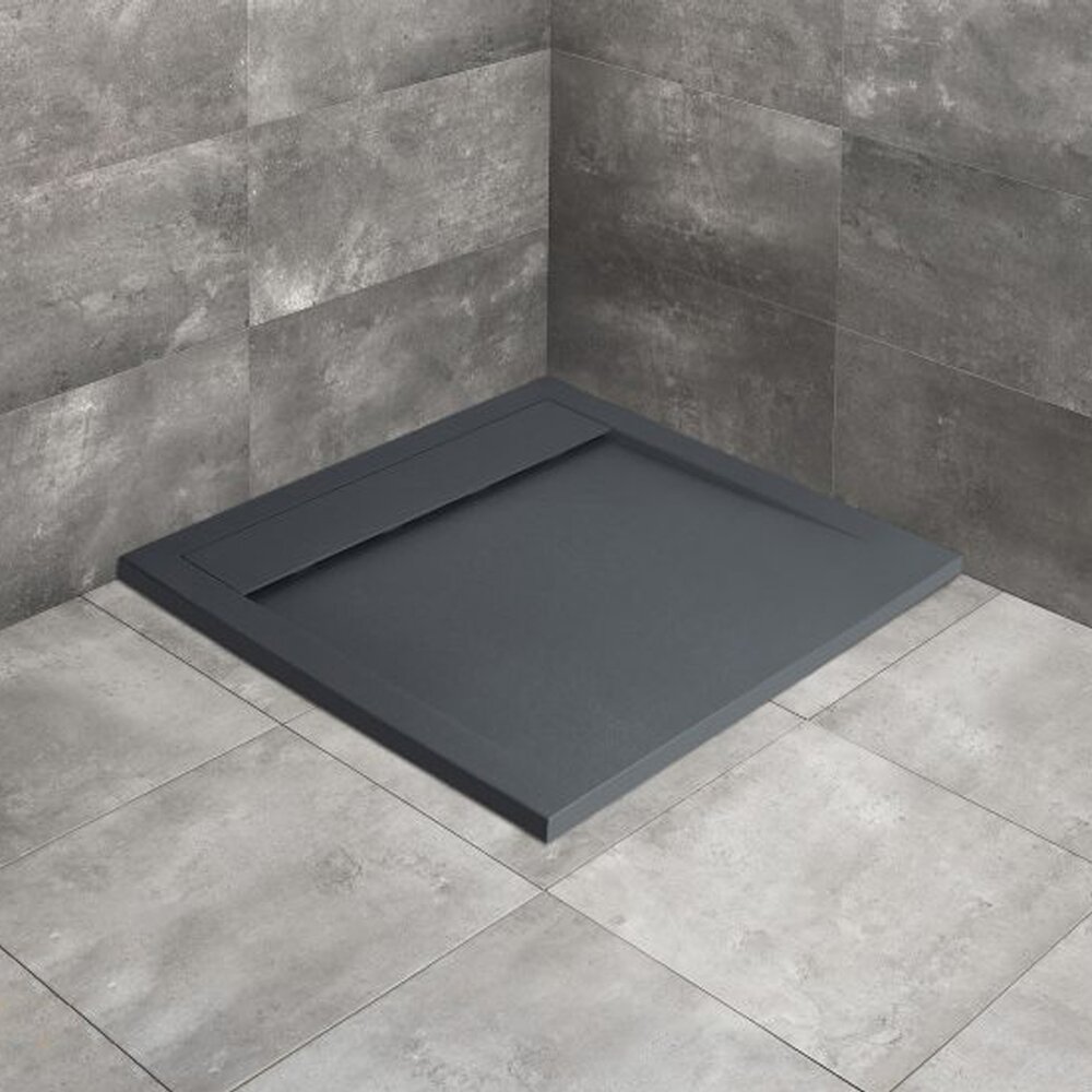 Cadita dus compozit patrata Radaway Teos C 80x80 cm antracit