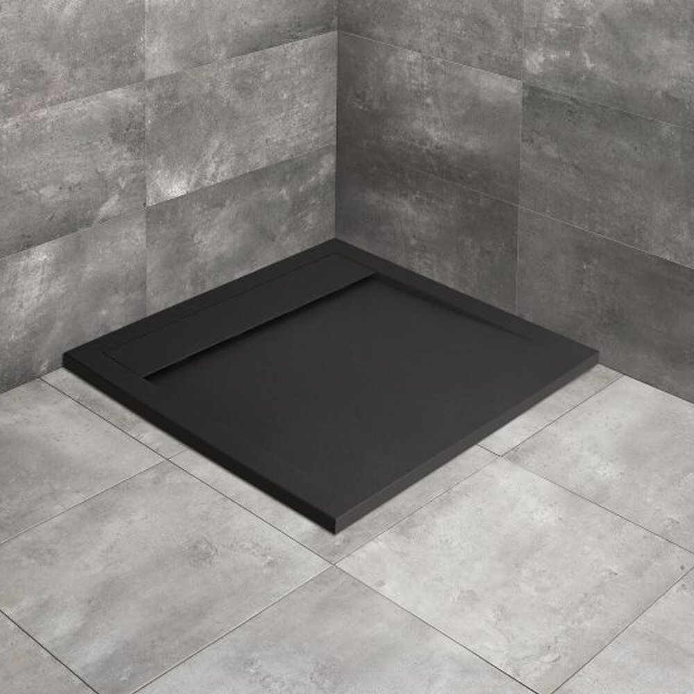 Cadita dus compozit patrata Radaway Teos C 80x80 cm negru