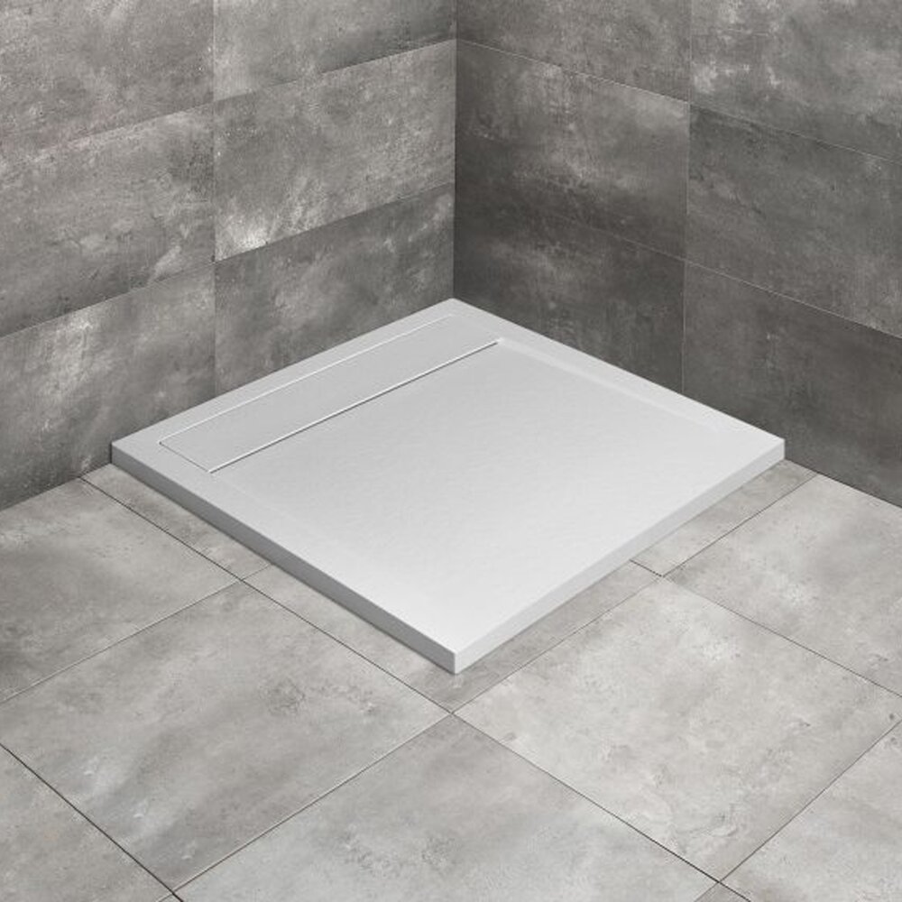 Cadita dus compozit patrata Radaway Teos C 90x90 cm alb