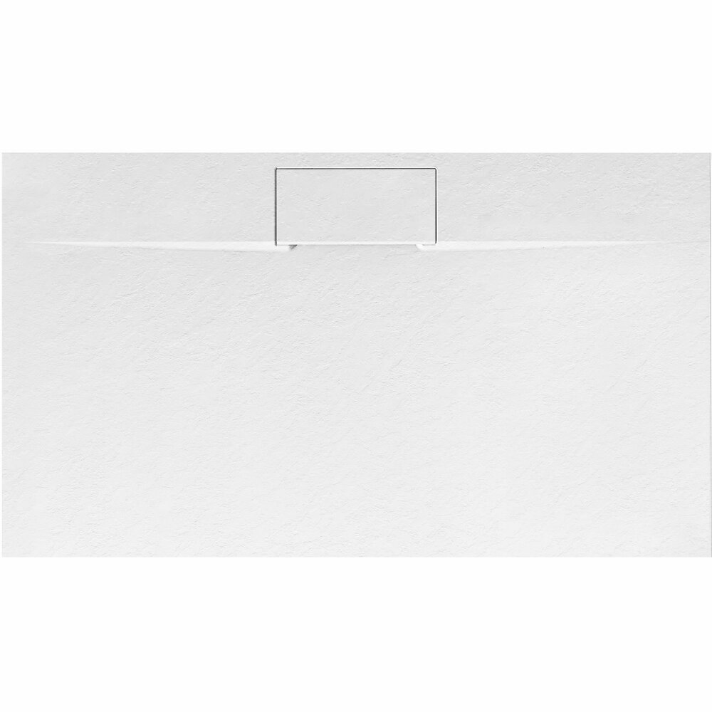 Cadita dus dreptunghiulara alb Rea Bazalt Long 80x120 cm