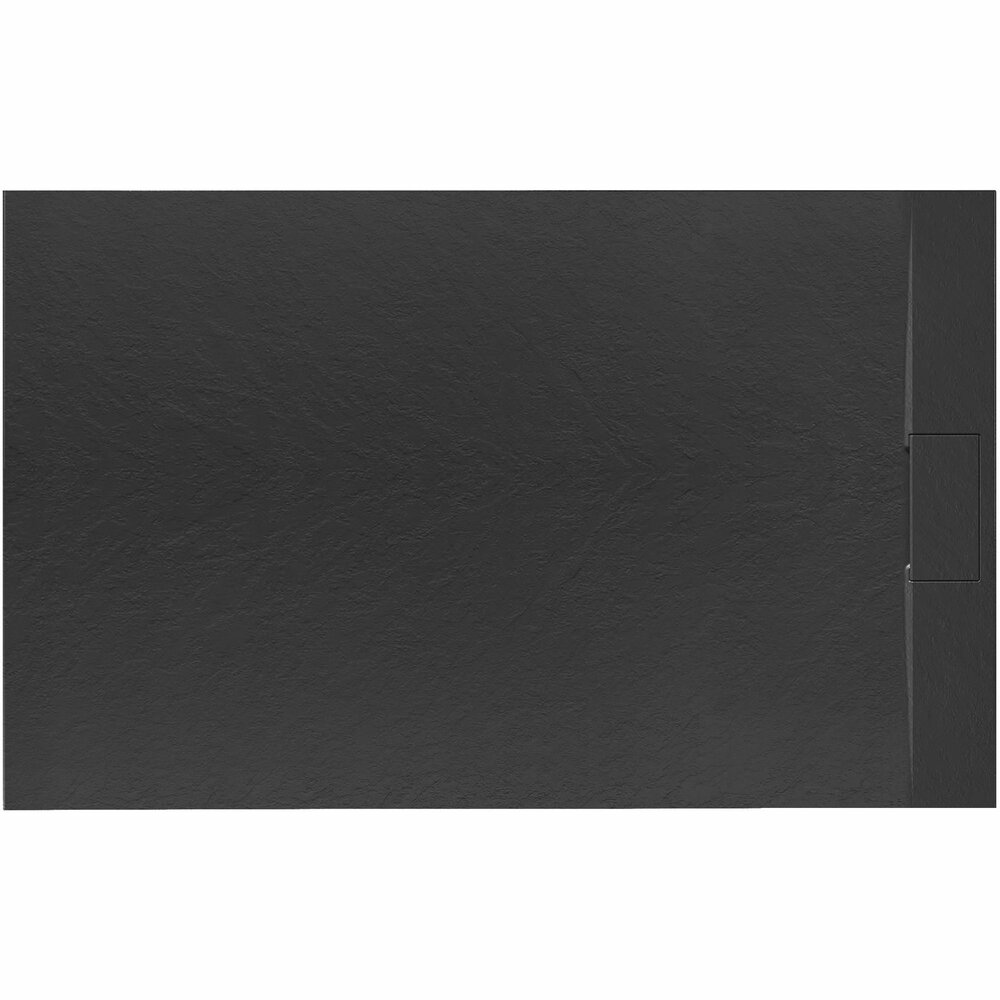 Cadita dus dreptunghiulara negru Rea Bazalt 80x100 cm