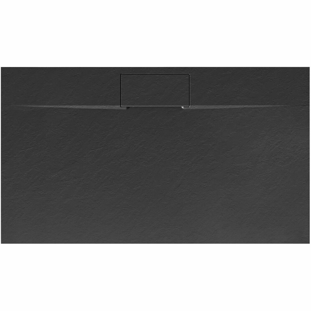 Cadita dus dreptunghiulara negru Rea Bazalt Long 80x120 cm
