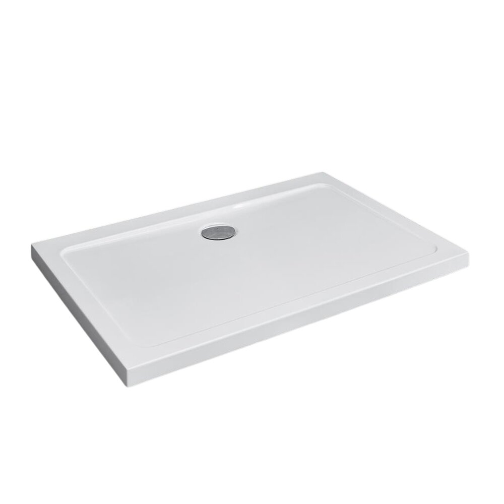 Cadita dus dreptunghiulara Radaway Doros D 100x90 cm acril alb