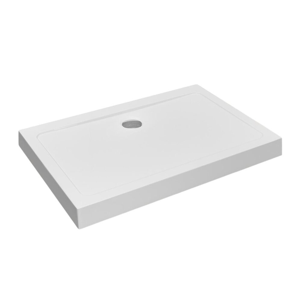 Cadita dus dreptunghiulara Radaway Doros D Compact 90x80 cm acril alb
