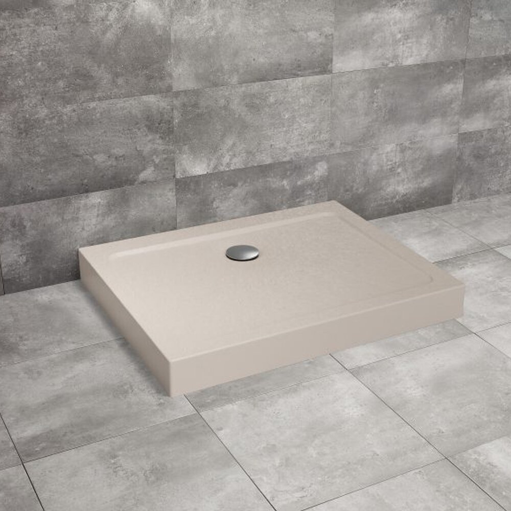Cadita dus dreptunghiulara Radaway Doros D Compact Stone 110x80 cm acril casmir