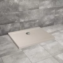 Cadita dus dreptunghiulara Radaway Doros D Stone 100x90 cm acril casmir