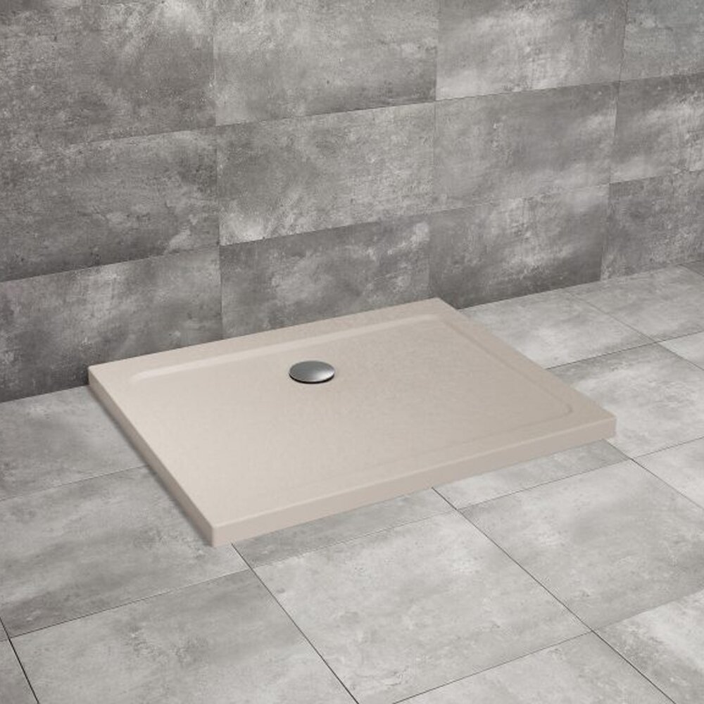 Cadita dus dreptunghiulara Radaway Doros D Stone 110x90 cm acril casmir