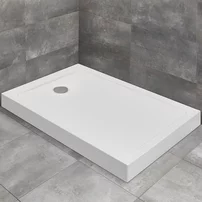 Cadita dus dreptunghiulara Radaway Doros F Compact 160x80 cm acril alb