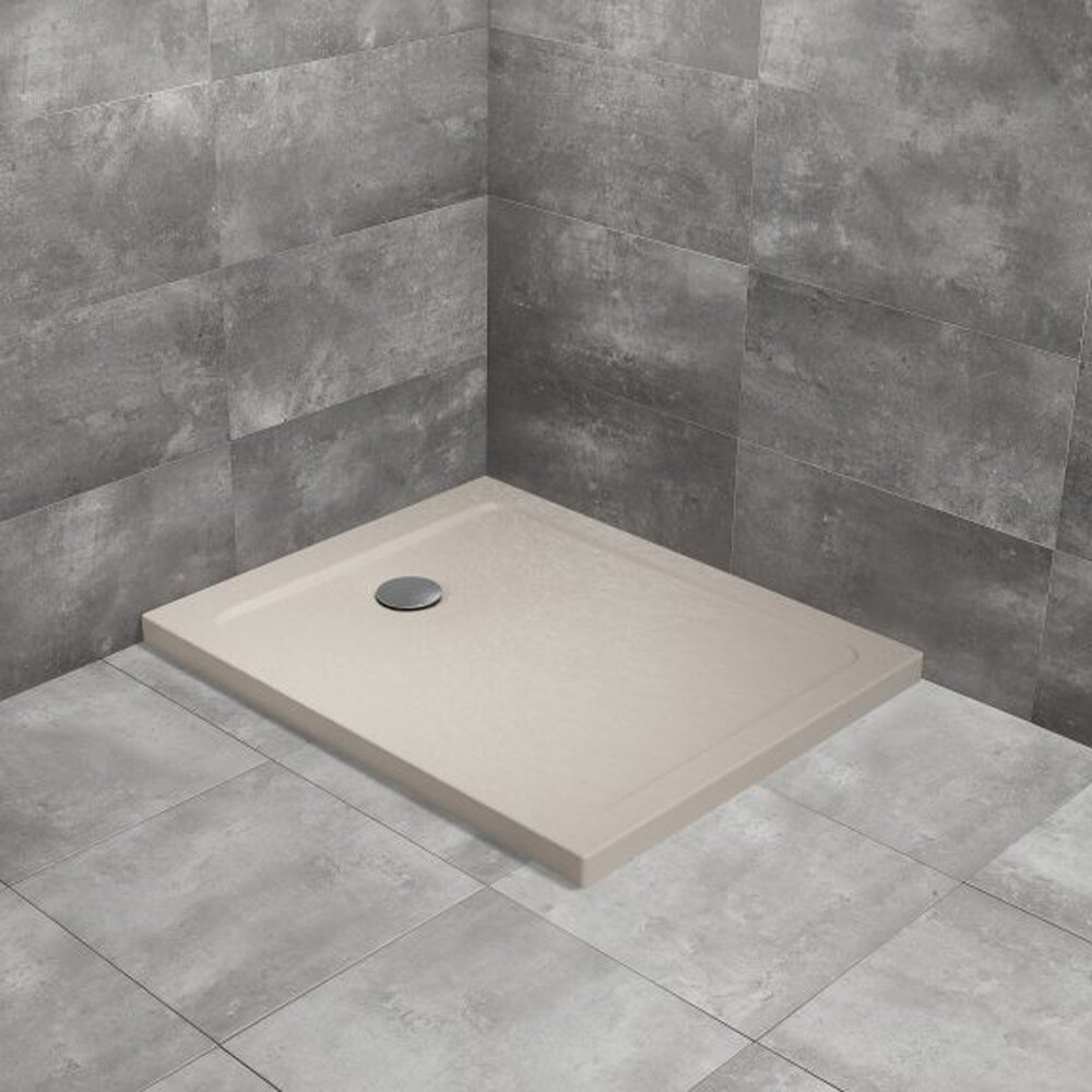 Cadita dus dreptunghiulara Radaway Doros F Stone 90x70 cm acril casmir