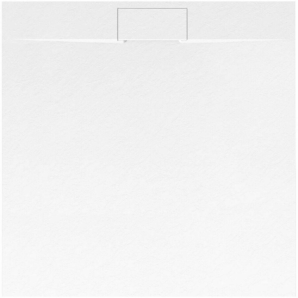 Cadita dus patrata alb Rea Bazalt 90x90 cm