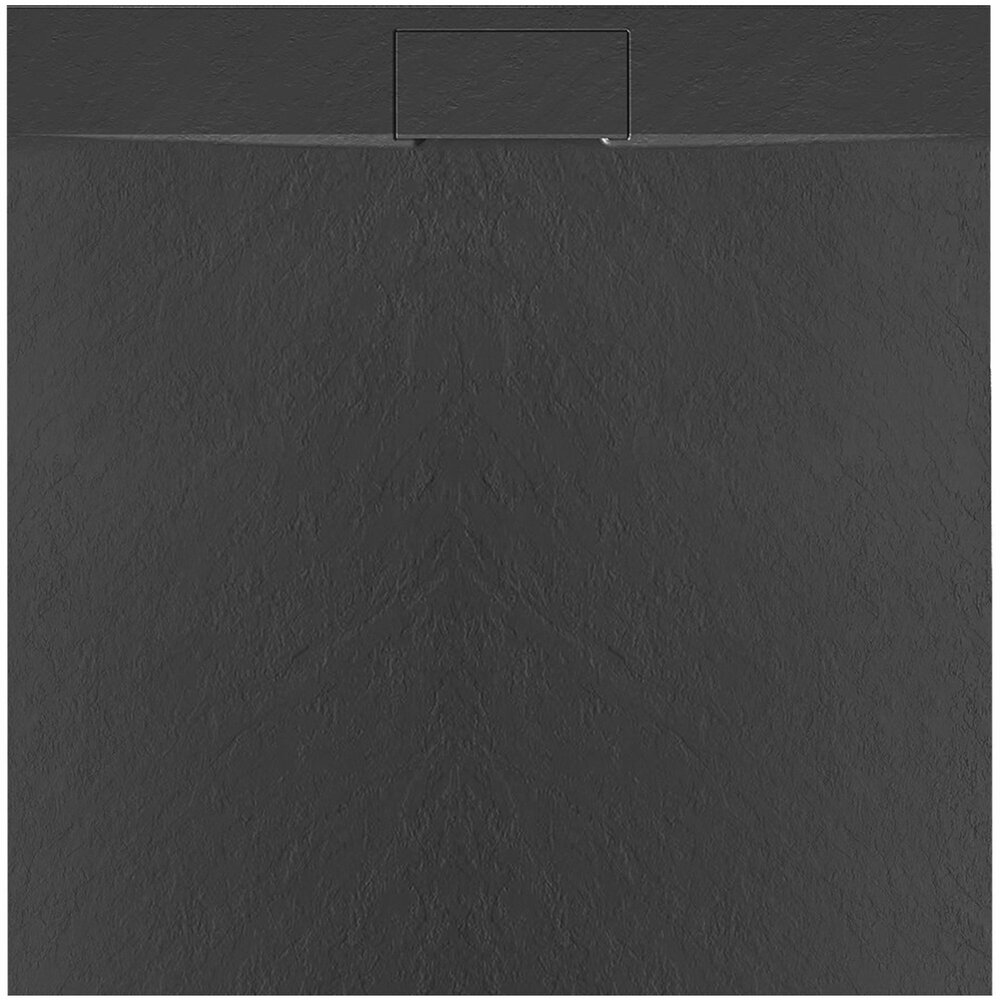 Cadita dus patrata negru Rea Bazalt 90x90 cm