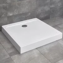 Cadita dus patrata Radaway Doros C Compact 100x100 cm acril alb