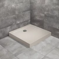 Cadita dus patrata Radaway Doros C Compact Stone 100x100 cm acril casmir