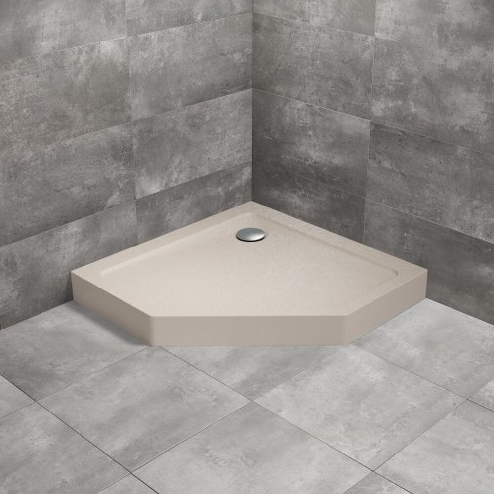 Cadita dus pentagonala Radaway Doros PT Compact Stone 80x80 cm acril casmir