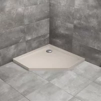 Cadita dus pentagonala Radaway Doros PT Stone 80x80 cm acril casmir