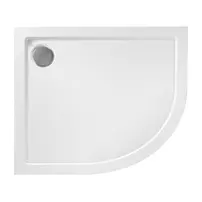 Cadita dus semirotunda Rea Look 80x100 alb stanga
