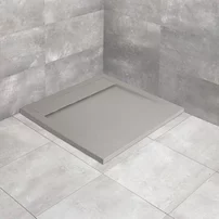 Cadita dus compozit patrata Radaway Teos C 90x90 cm gri-cemento