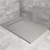 Cadita dus compozit dreptunghiulara Radaway Teos F 150x90 cm gri-cemento