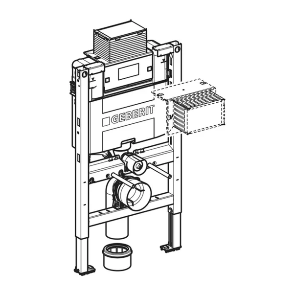 Cadru incastrat Geberit Duofix 82 cm cu rezervor Omega 12 cm picture - 2