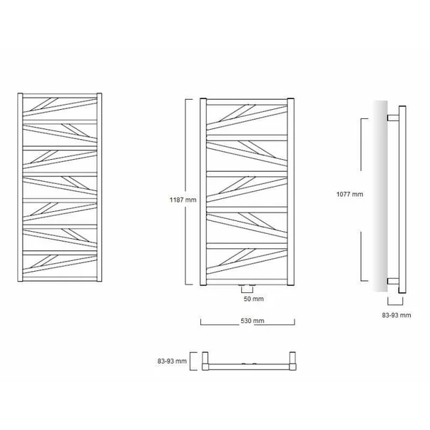 Calorifer de baie portprosop Rune Alva 1187x530 mm alb lucios picture - 4