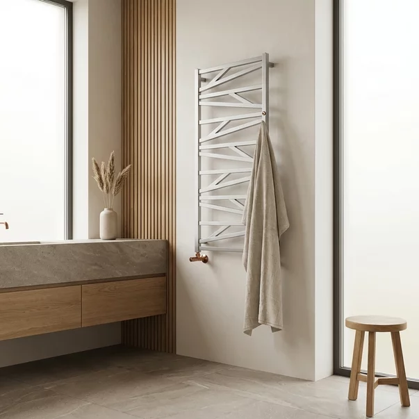 Calorifer de baie portprosop Rune Alva 1187x530 mm alb lucios picture - 2