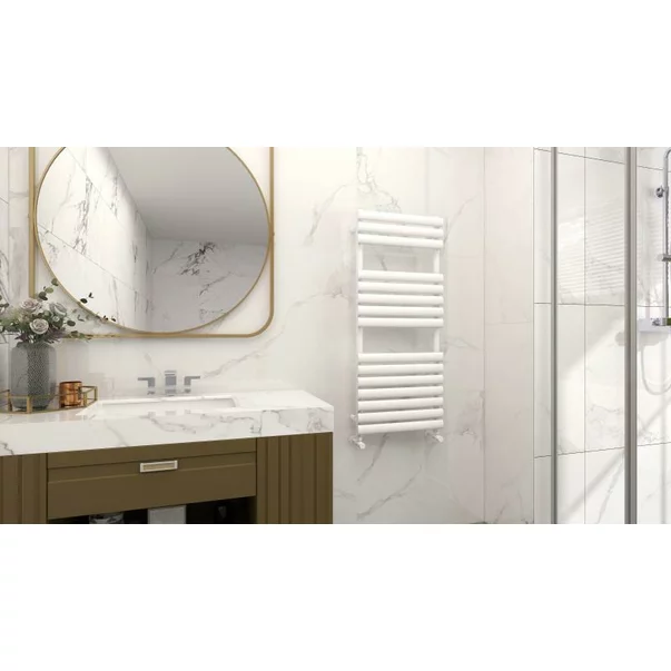 Calorifer de baie portprosop Rune Hima 1200x500 mm alb mat picture - 2