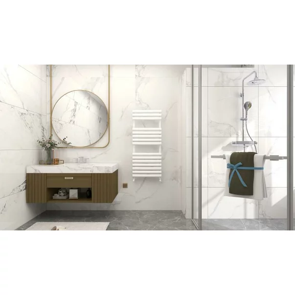 Calorifer de baie portprosop Rune Hima 1200x500 mm alb mat picture - 3
