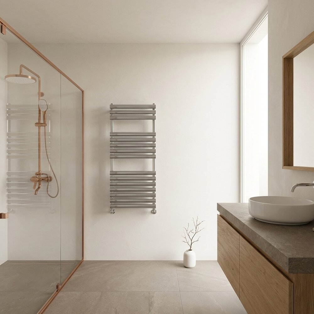 Calorifer de baie portprosop Rune Hima 1200x500 mm crom