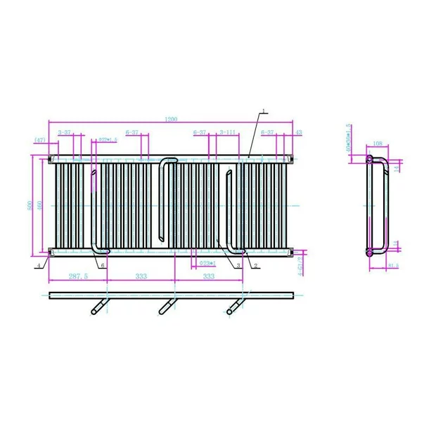 Calorifer de baie portprosop Rune Hima alb lucios 1200x500 mm picture - 2
