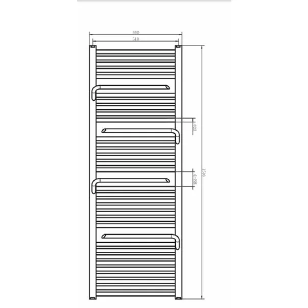 Calorifer de baie portprosop Rune Hima alb lucios 1510x550 mm picture - 2