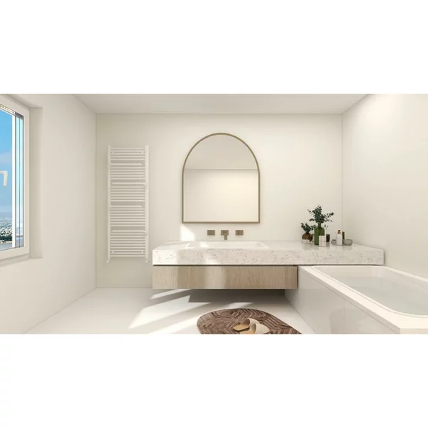 Calorifer de baie portprosop Rune Hima alb lucios 1510x550 mm picture - 5