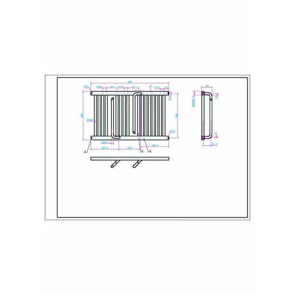 Calorifer de baie portprosop Rune Hima negru mat 800x500 mm picture - 2