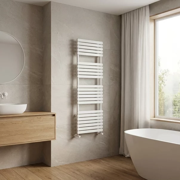 Calorifer de baie portprosop Rune Lani 1500x500 mm alb lucios